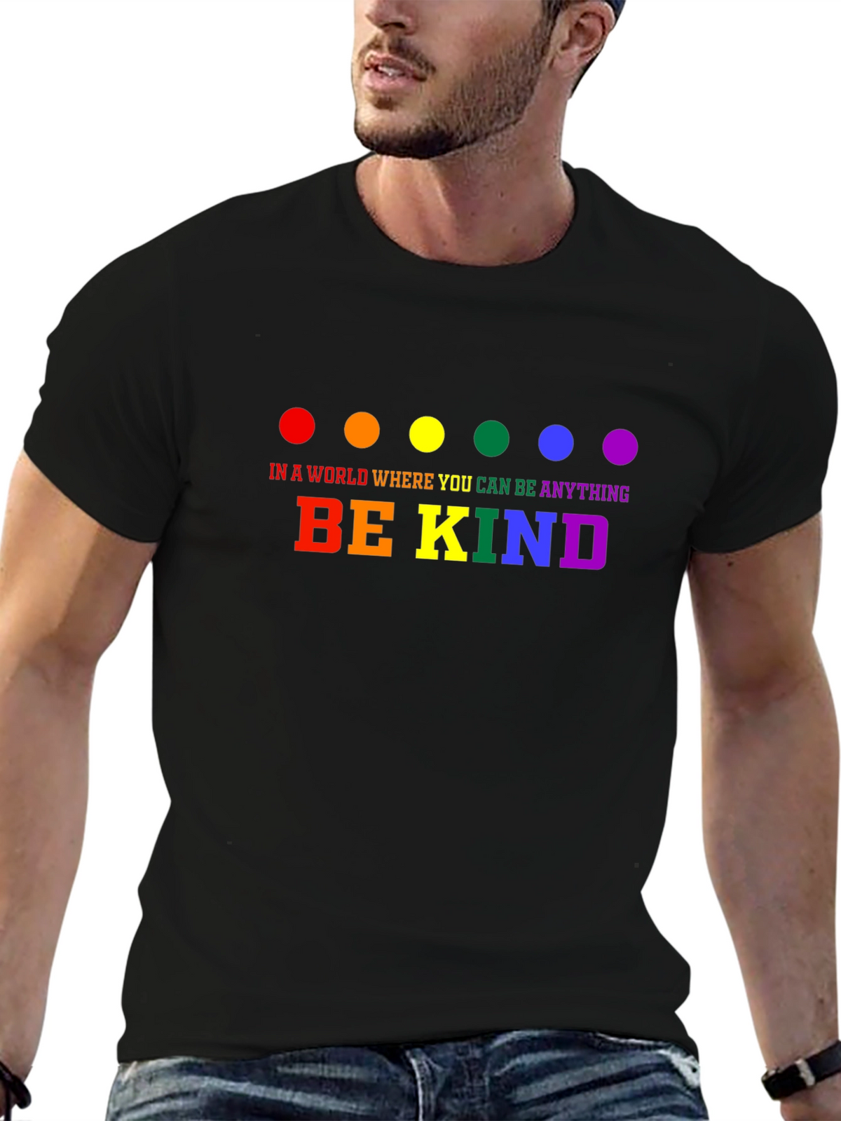 Be Kind Rainbow Dot T-Shirt