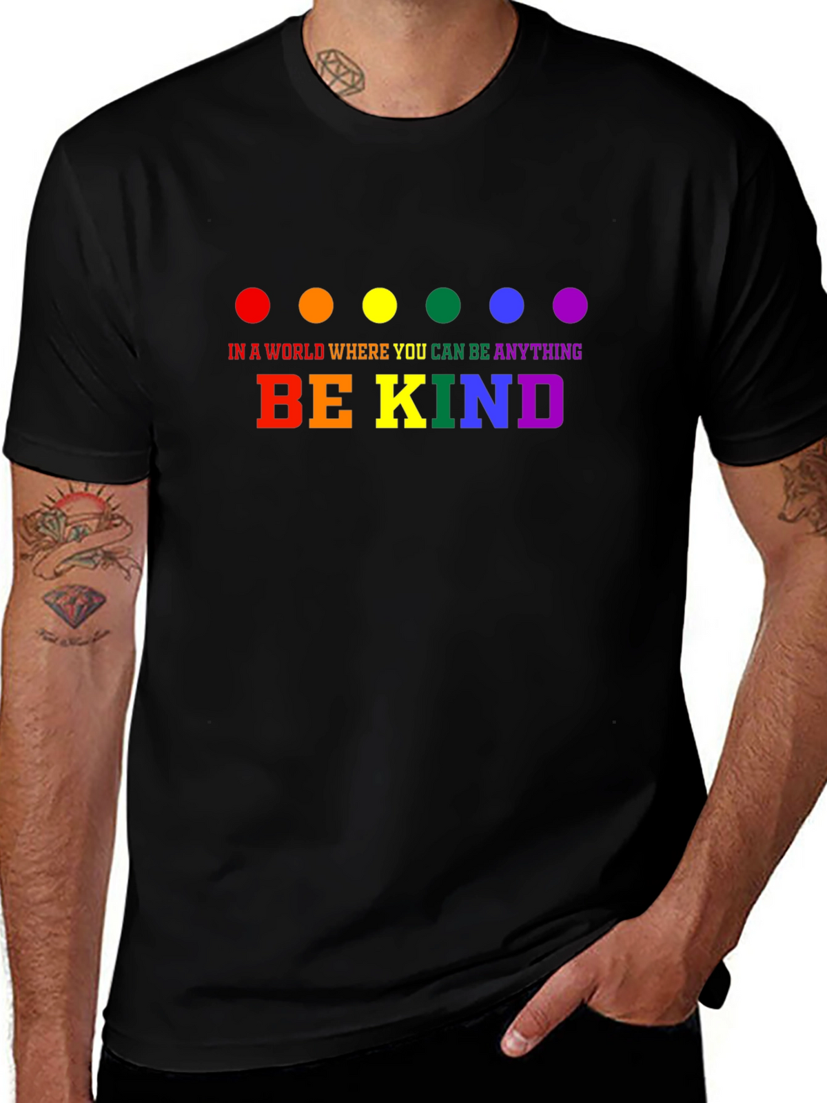 Be Kind Rainbow Dot T-Shirt