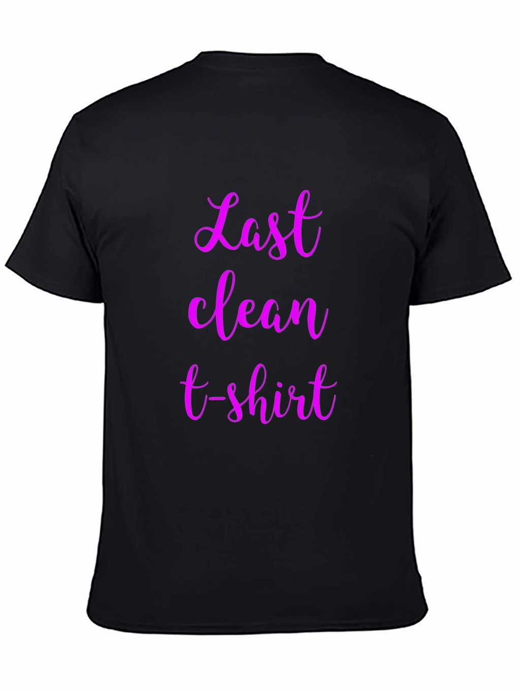 Last Clean T-Shirt Graphic Tee - Black Cotton Blend