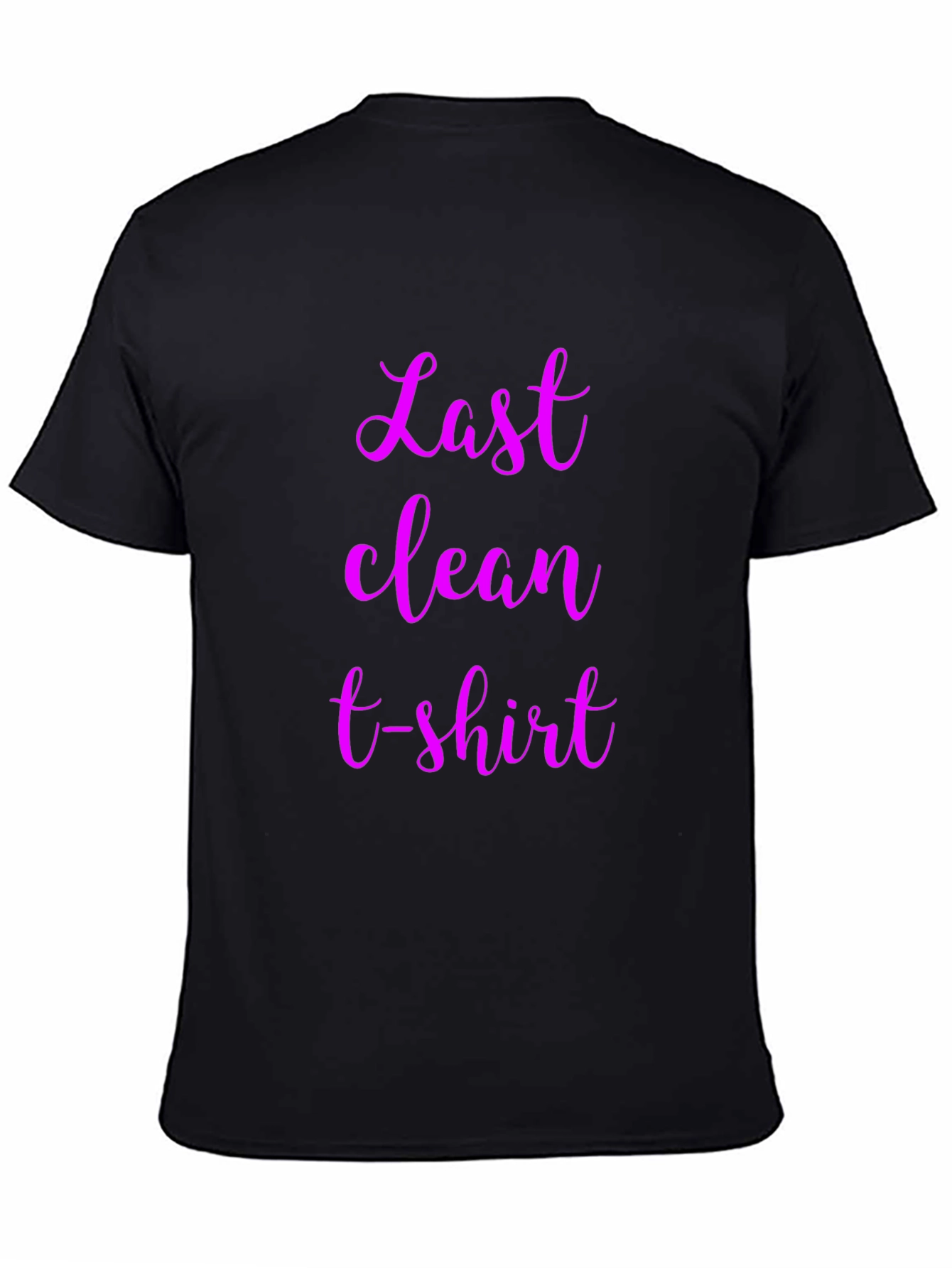 Last Clean T-Shirt Graphic Tee - Black Cotton Blend