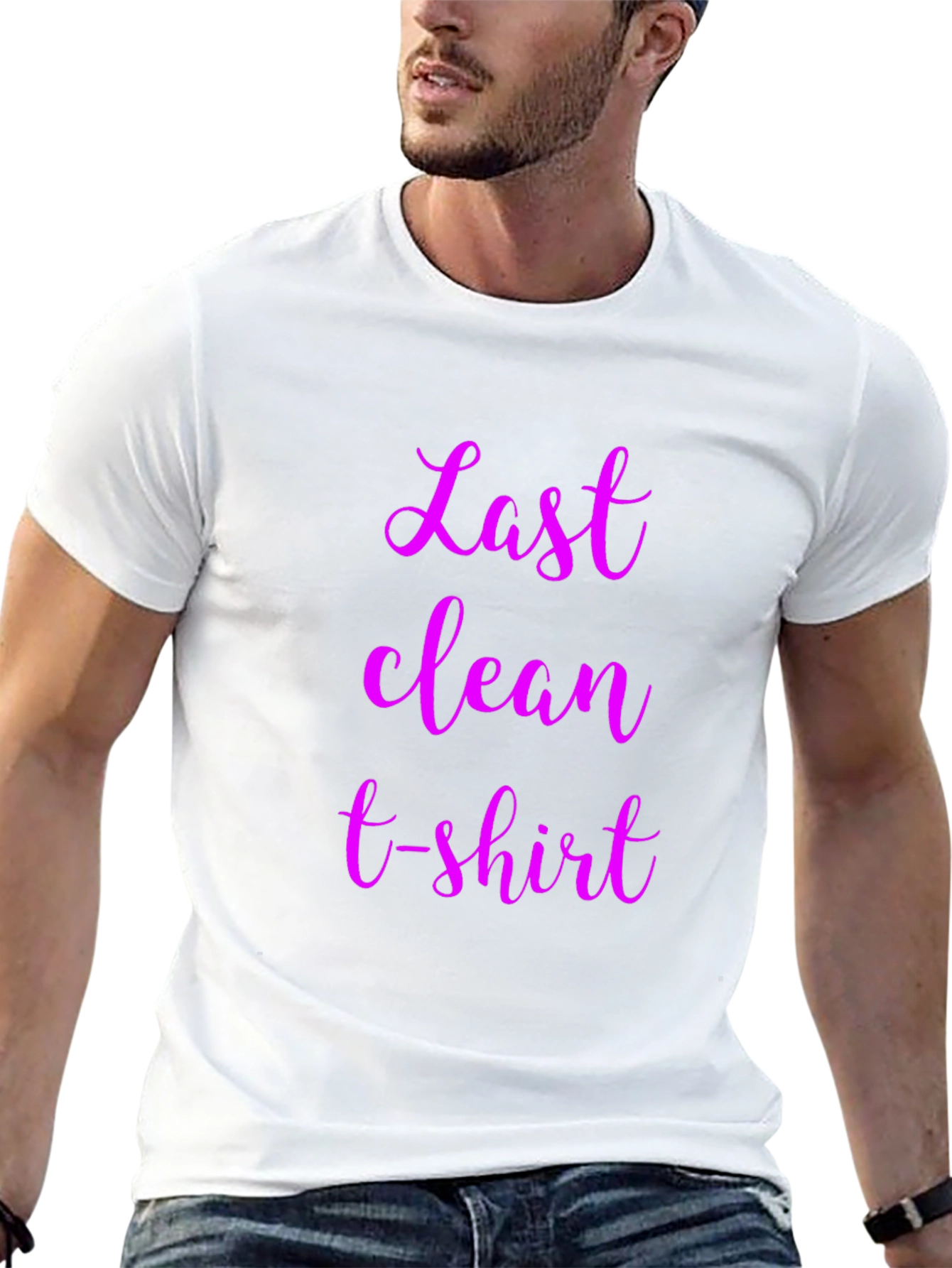 Last Clean T-Shirt Graphic Tee - Black Cotton Blend