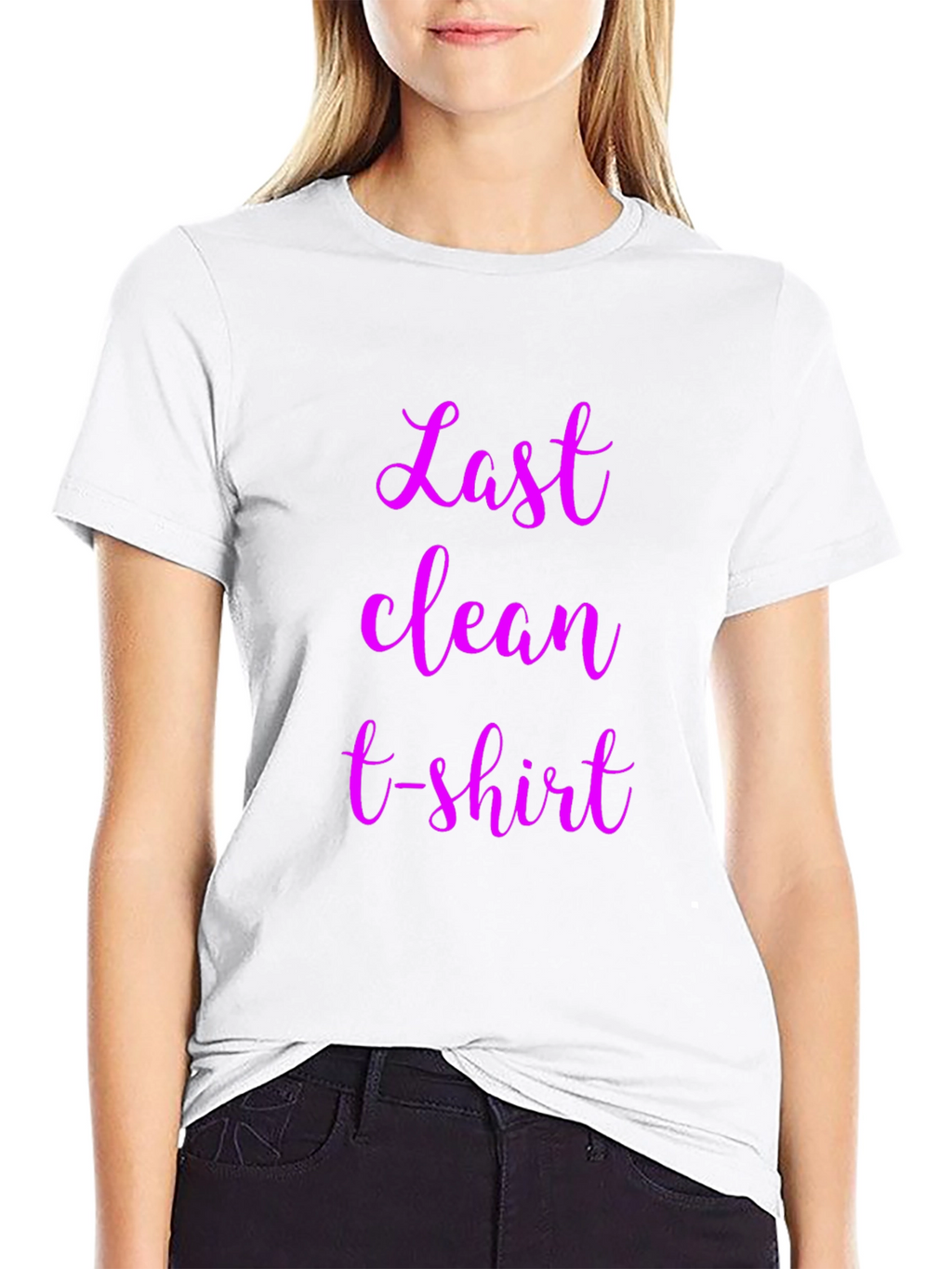 Last Clean T-Shirt Graphic Tee - Black Cotton Blend
