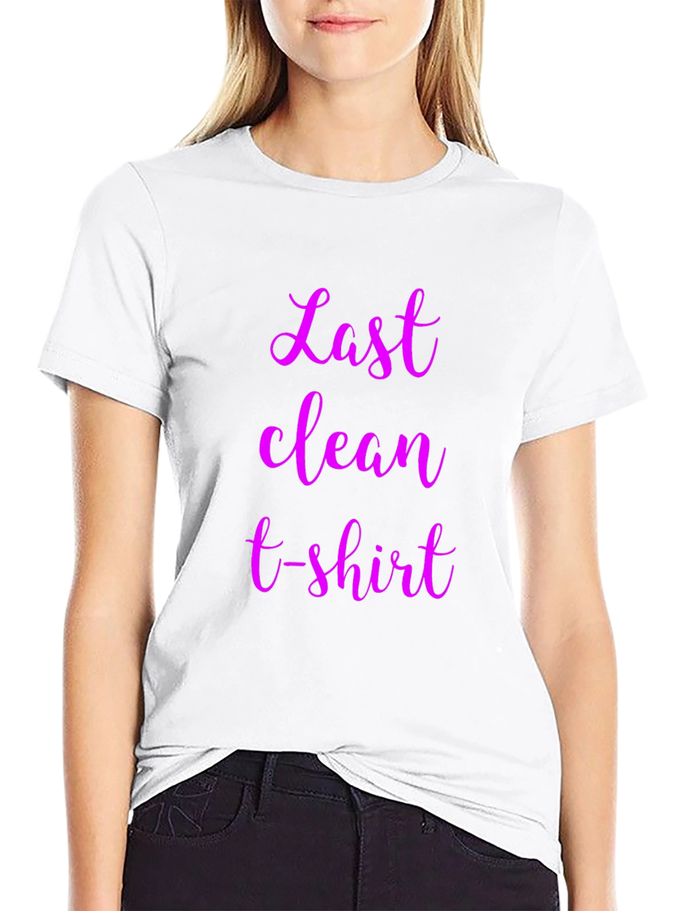 Last Clean T-Shirt Graphic Tee - Black Cotton Blend