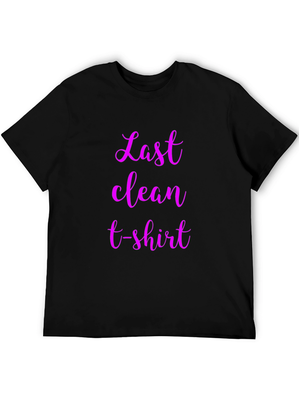 Last Clean T-Shirt Graphic Tee - Black Cotton Blend