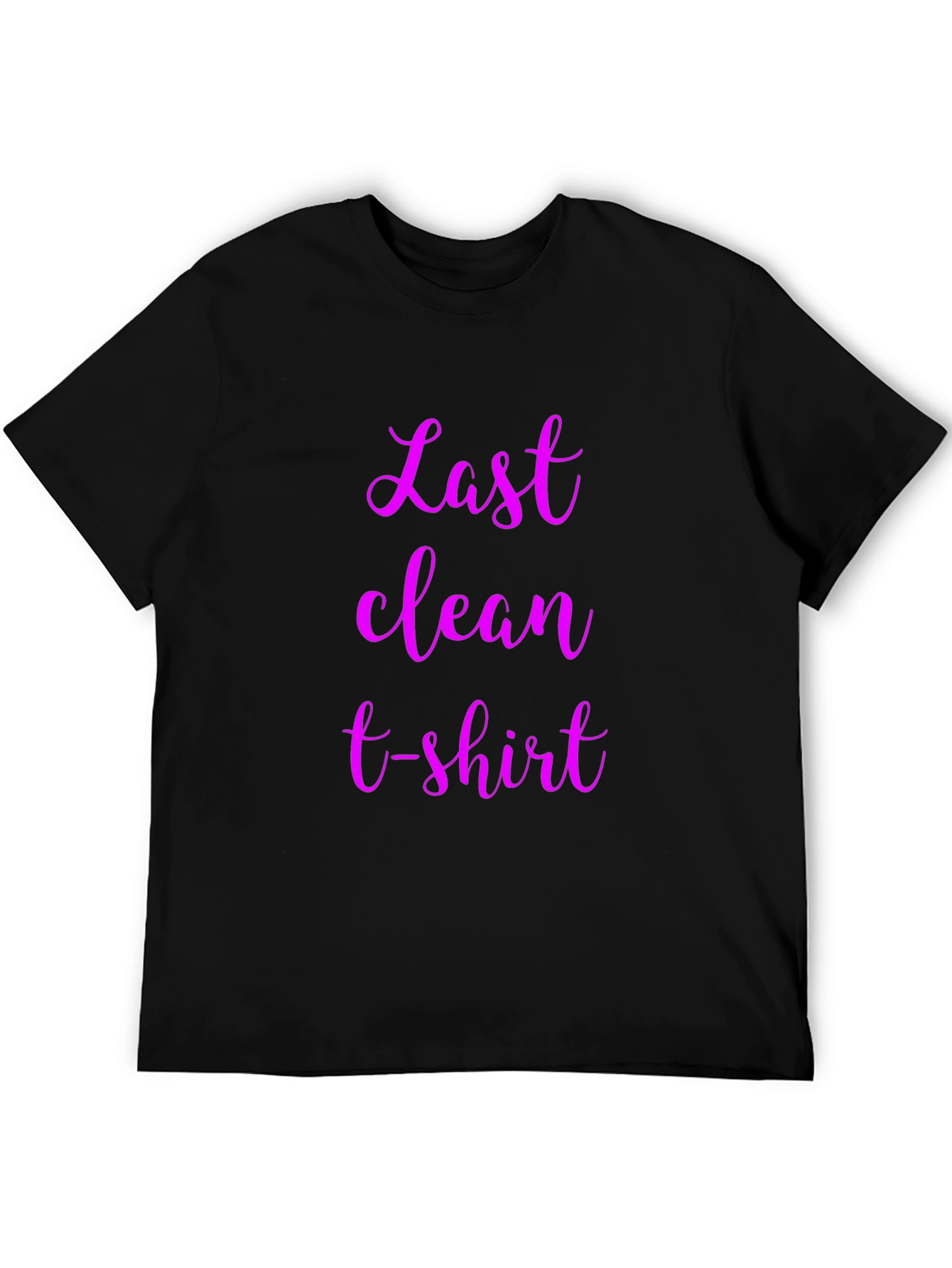 Last Clean T-Shirt Graphic Tee - Black Cotton Blend