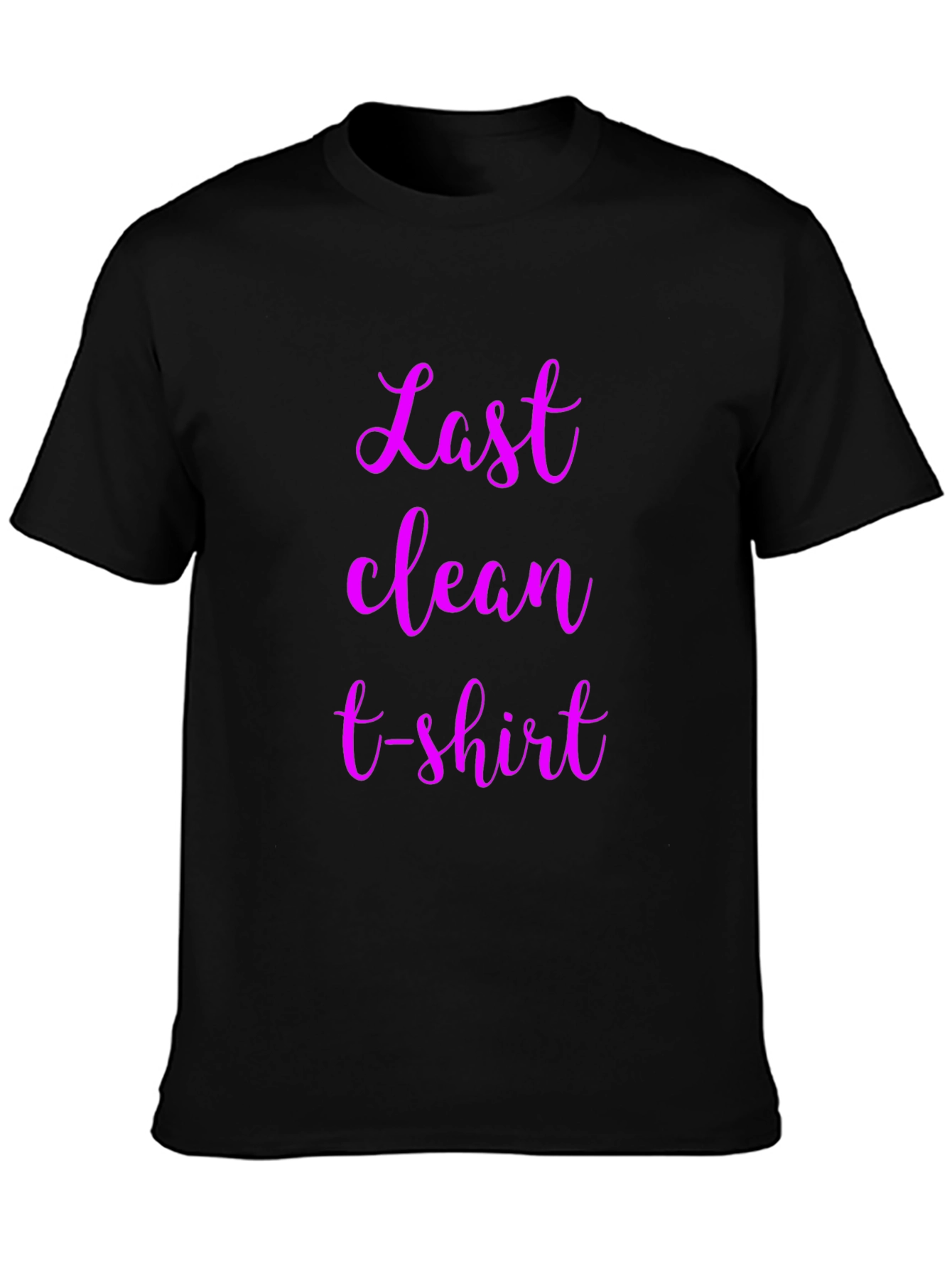 Last Clean T-Shirt Graphic Tee - Black Cotton Blend