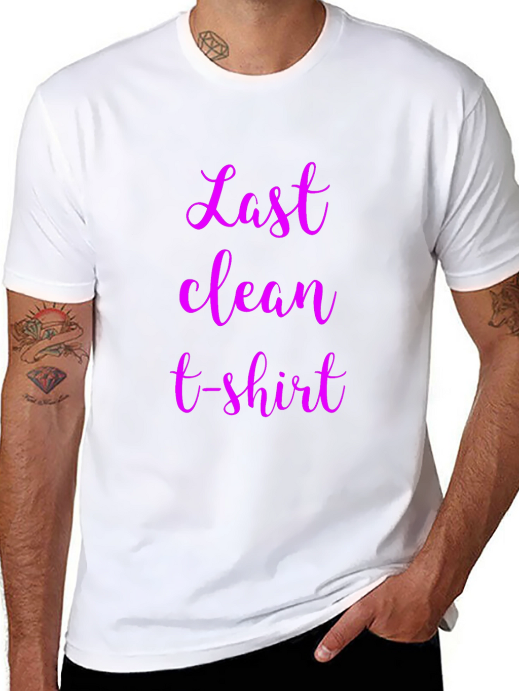 Last Clean T-Shirt Graphic Tee - Black Cotton Blend