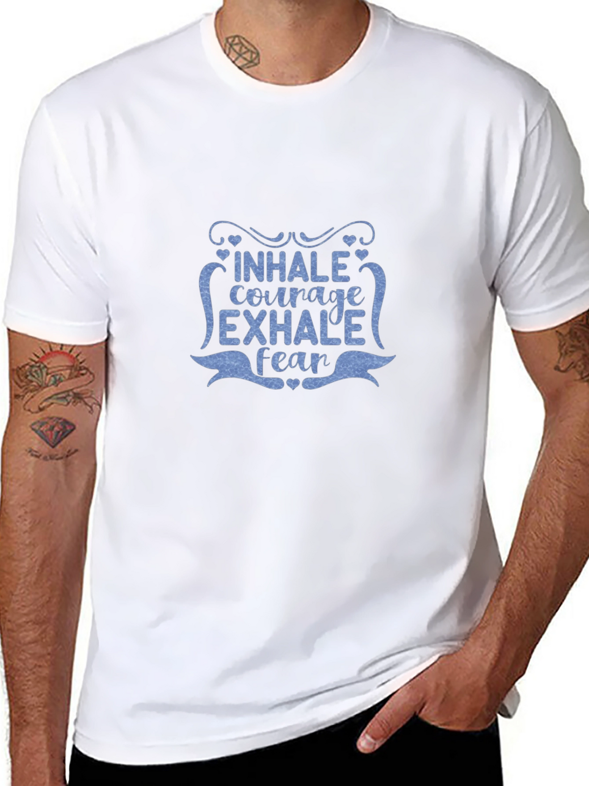 Inhale Courage Exhale Fear Graphic T-Shirt