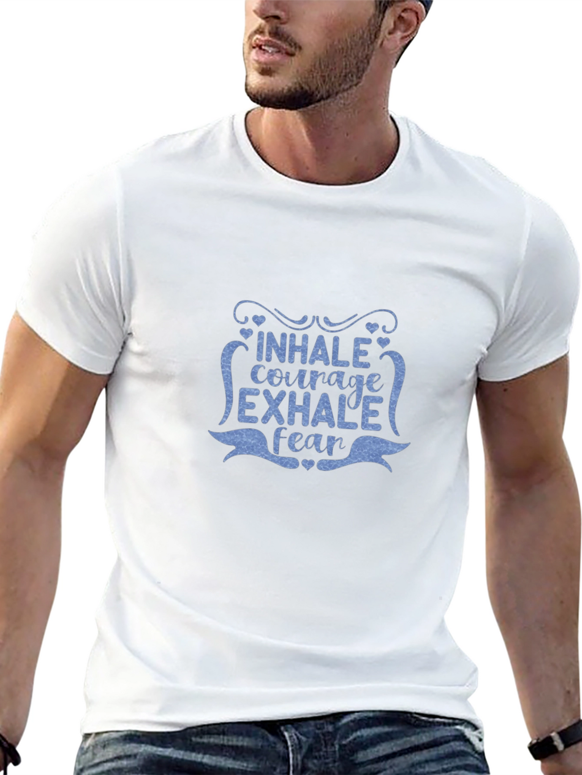 Inhale Courage Exhale Fear Graphic T-Shirt