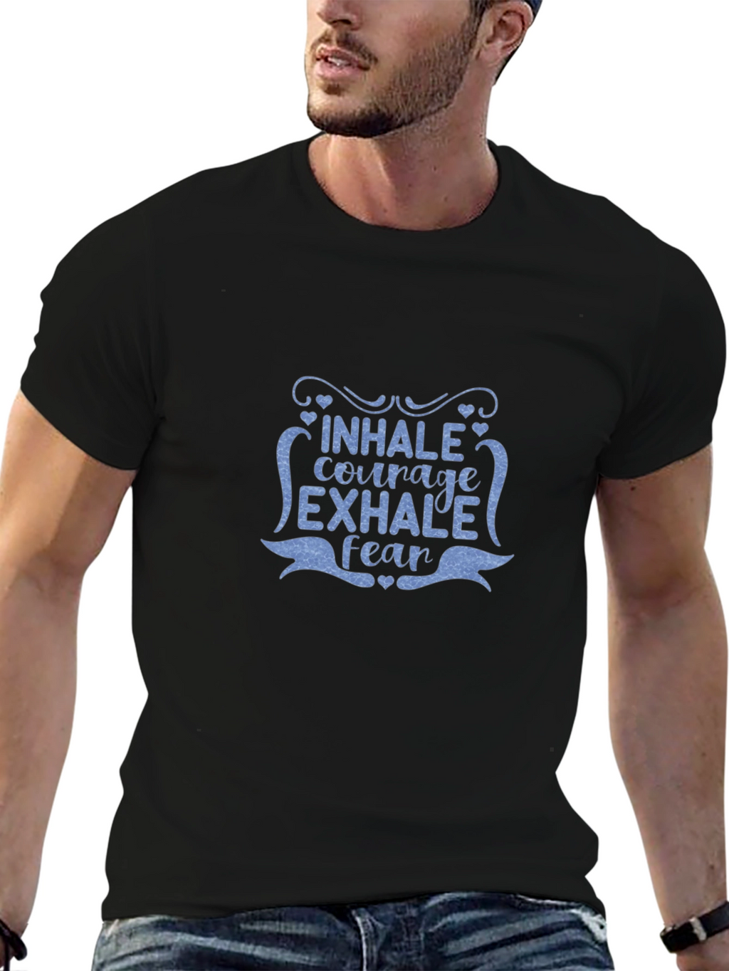 Inhale Courage Exhale Fear Graphic T-Shirt