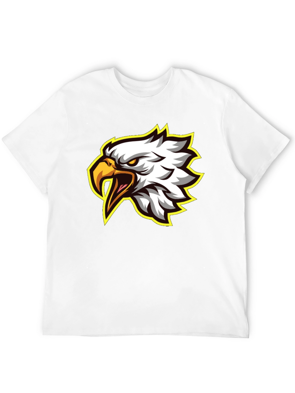 Eagle Graphic Tee - Fierce Bird Design Black T-Shirt