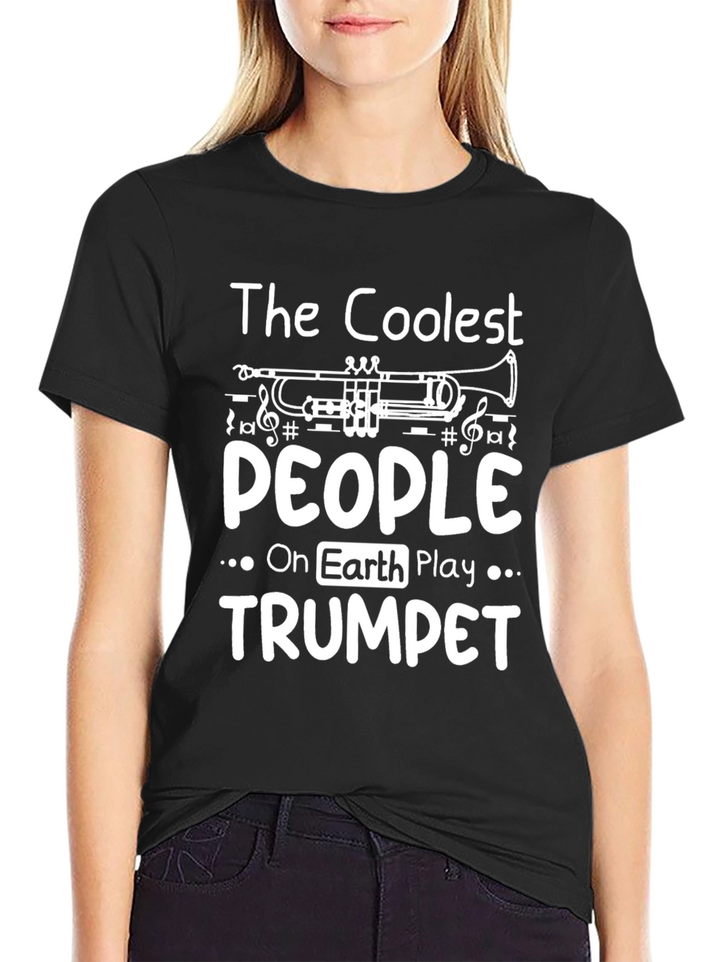 Coolest People Trumpet Player Black Graphic Tee