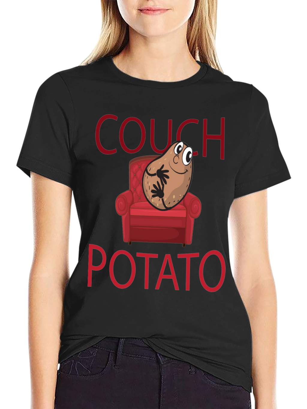 Couch Potato Graphic T-Shirt - Funny Novelty Tee