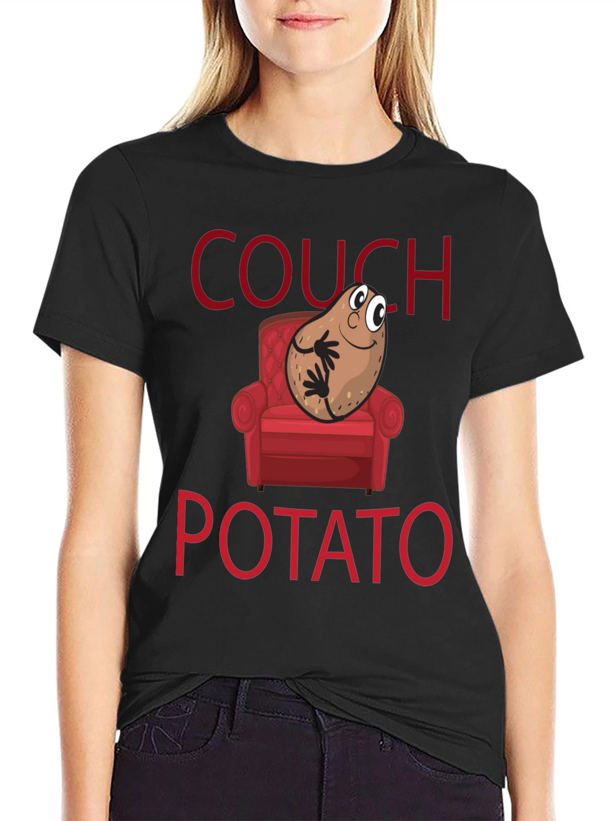 Couch Potato Graphic T-Shirt - Funny Novelty Tee