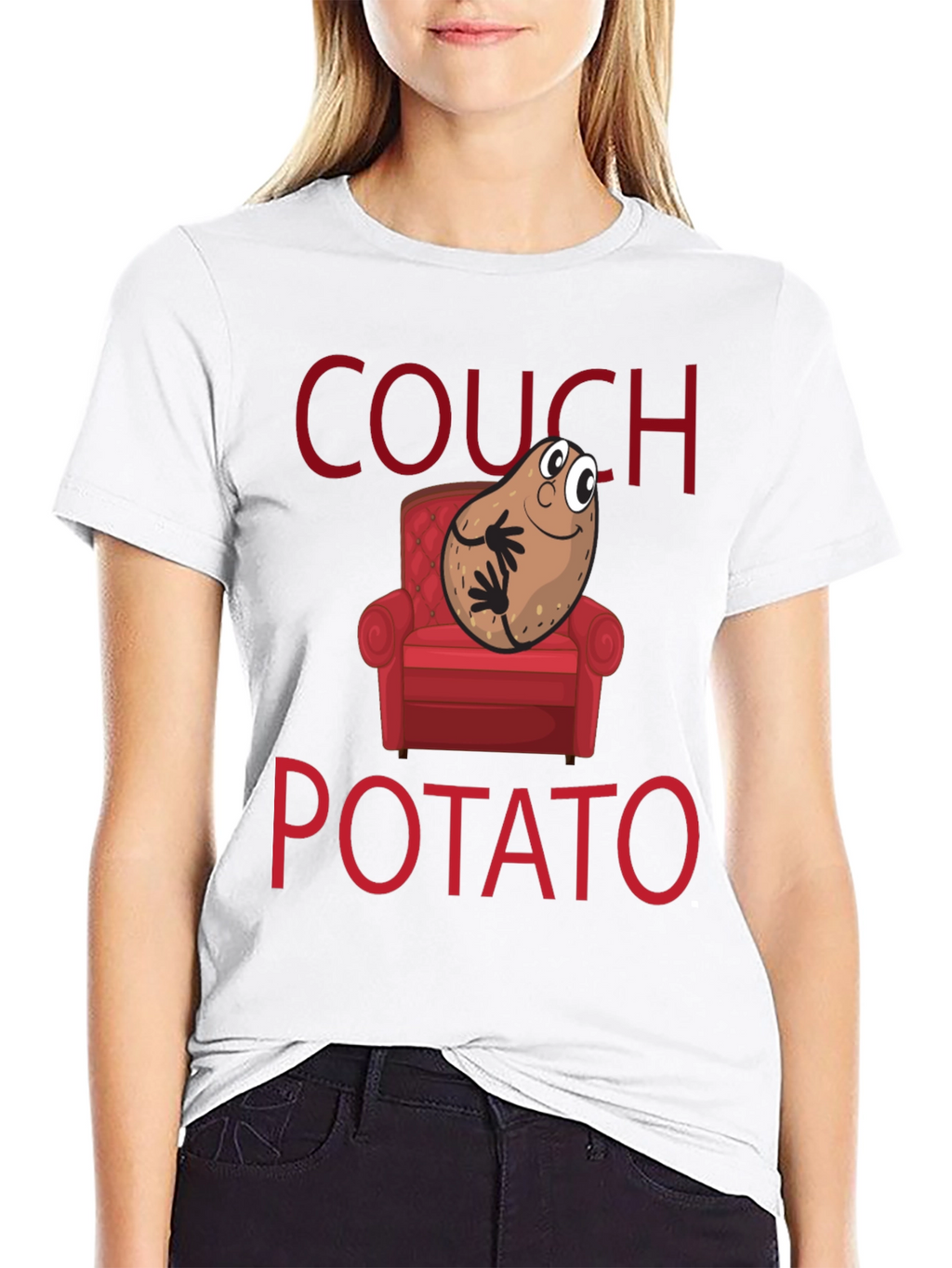 Couch Potato Graphic T-Shirt - Funny Novelty Tee