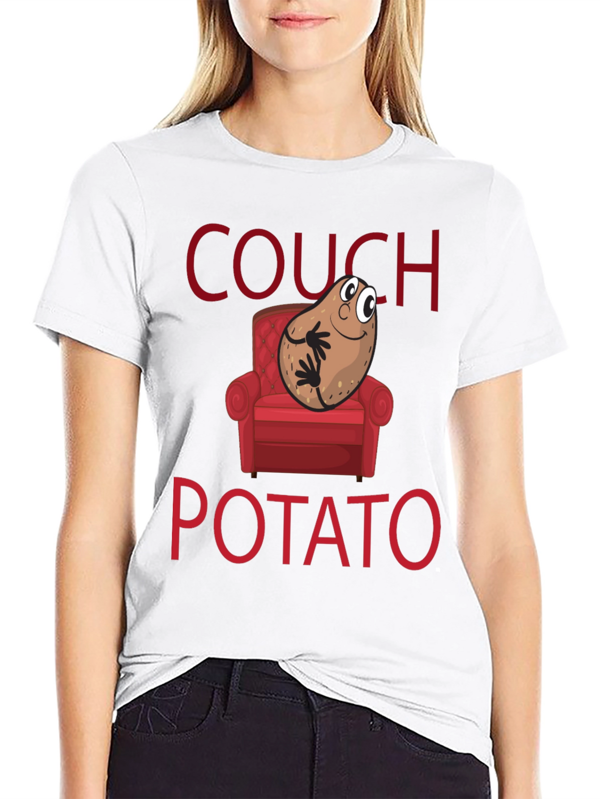 Couch Potato Graphic T-Shirt - Funny Novelty Tee