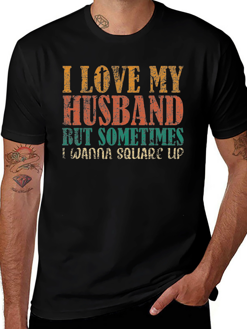 I Love My Husband T-Shirt Funny Wife Tee