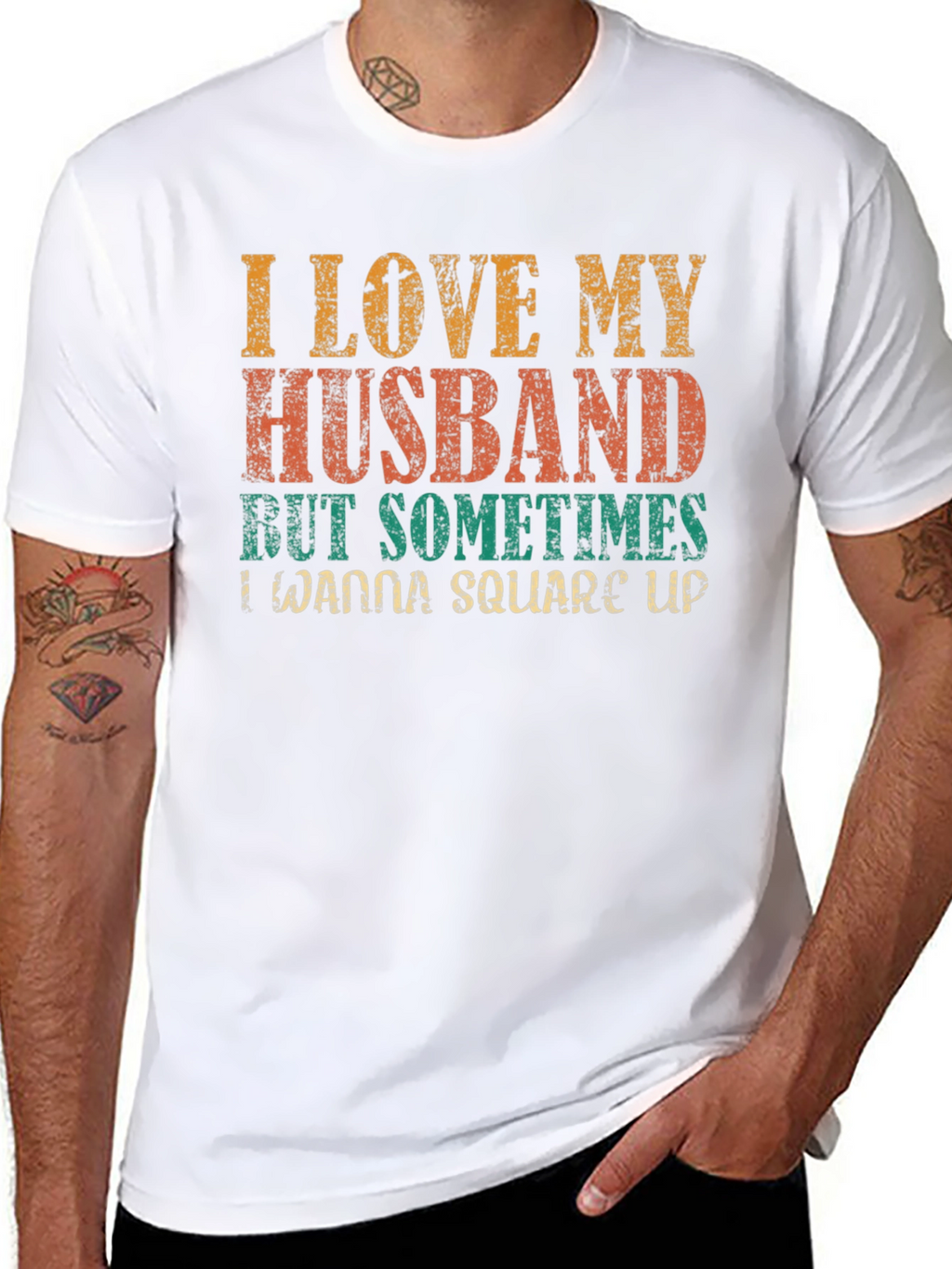 I Love My Husband T-Shirt Funny Wife Tee