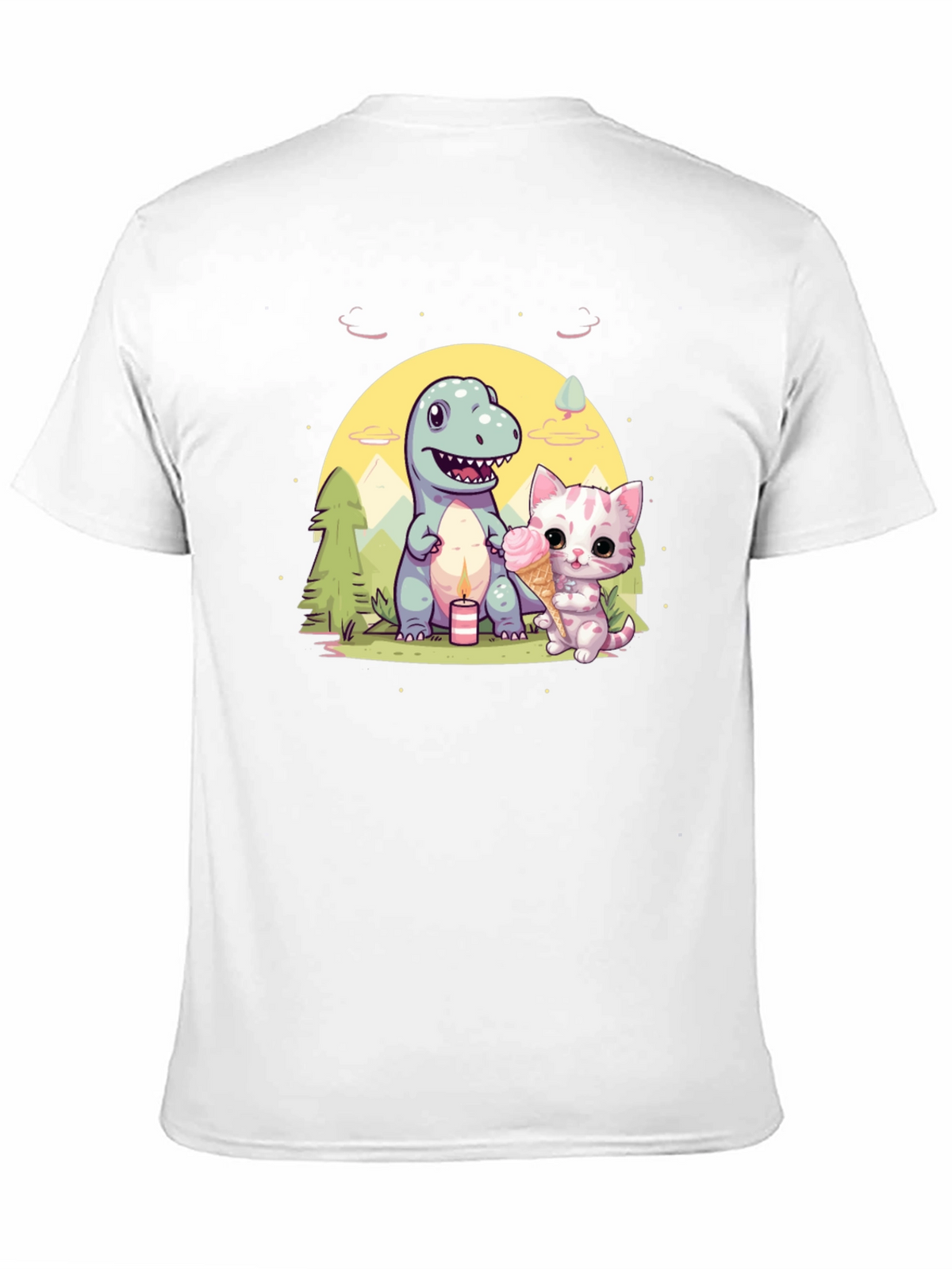 Dino & Kitty Ice Cream T-Shirt