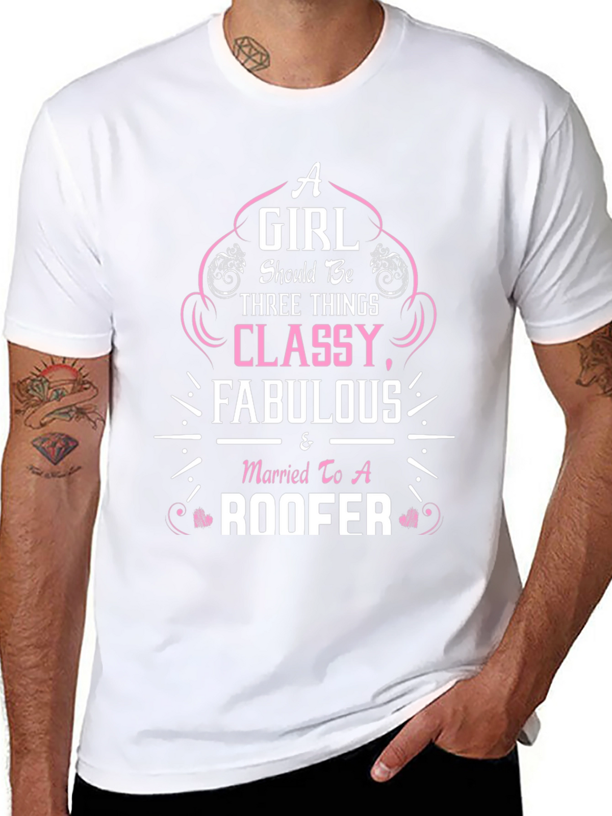 Classy Fabulous Roofer Wife T-Shirt
