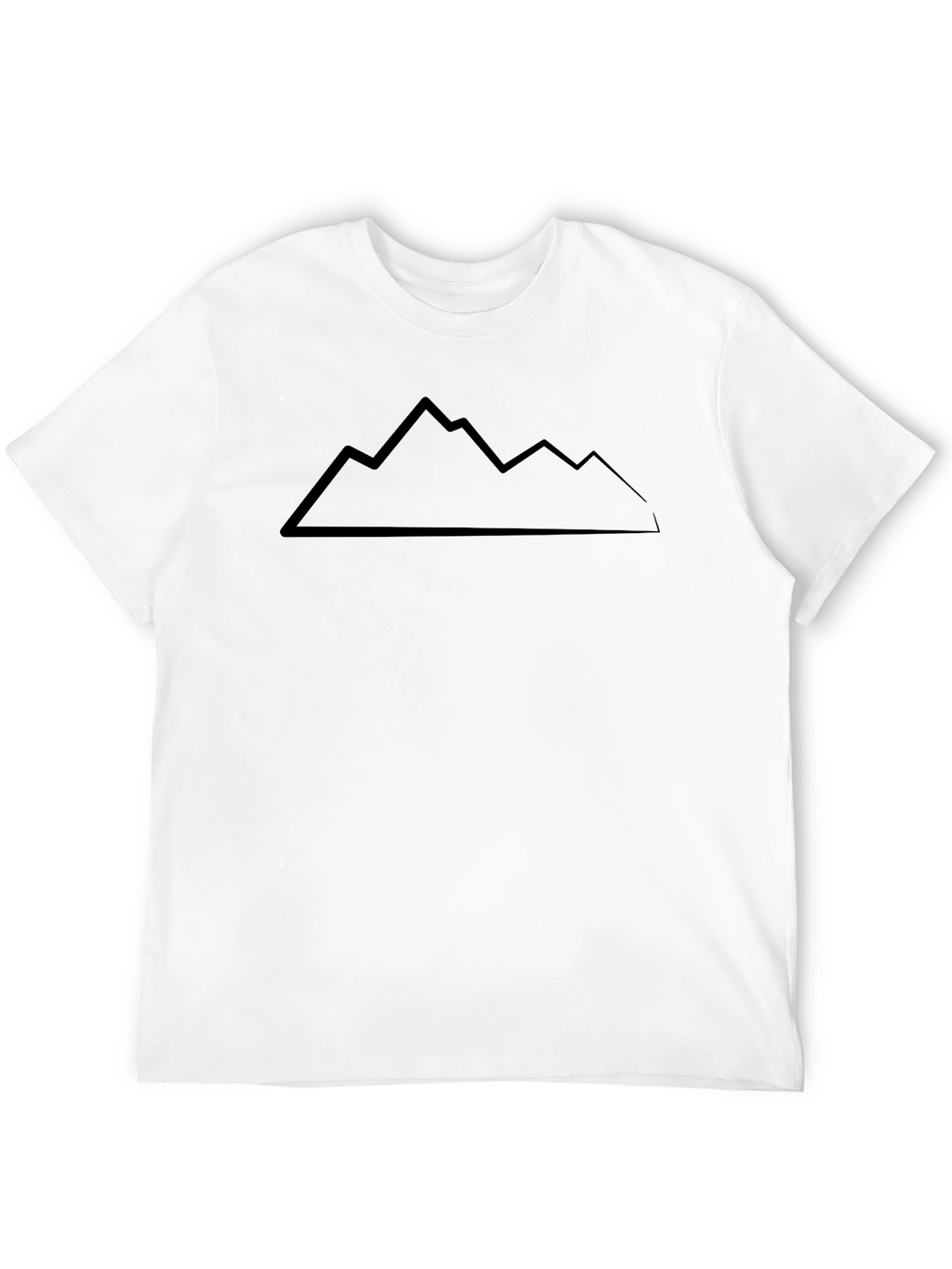 Mountain Peaks Graphic Tee - Black Cotton T-Shirt