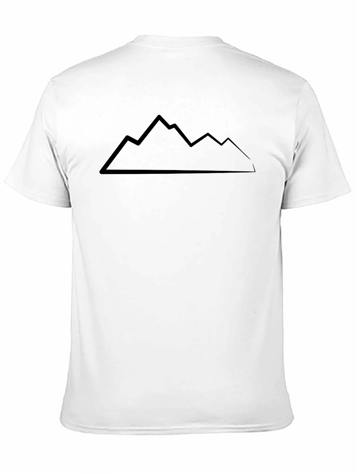 Mountain Peaks Graphic Tee - Black Cotton T-Shirt