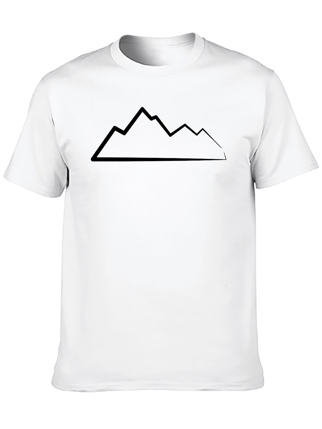 Mountain Peaks Graphic Tee - Black Cotton T-Shirt