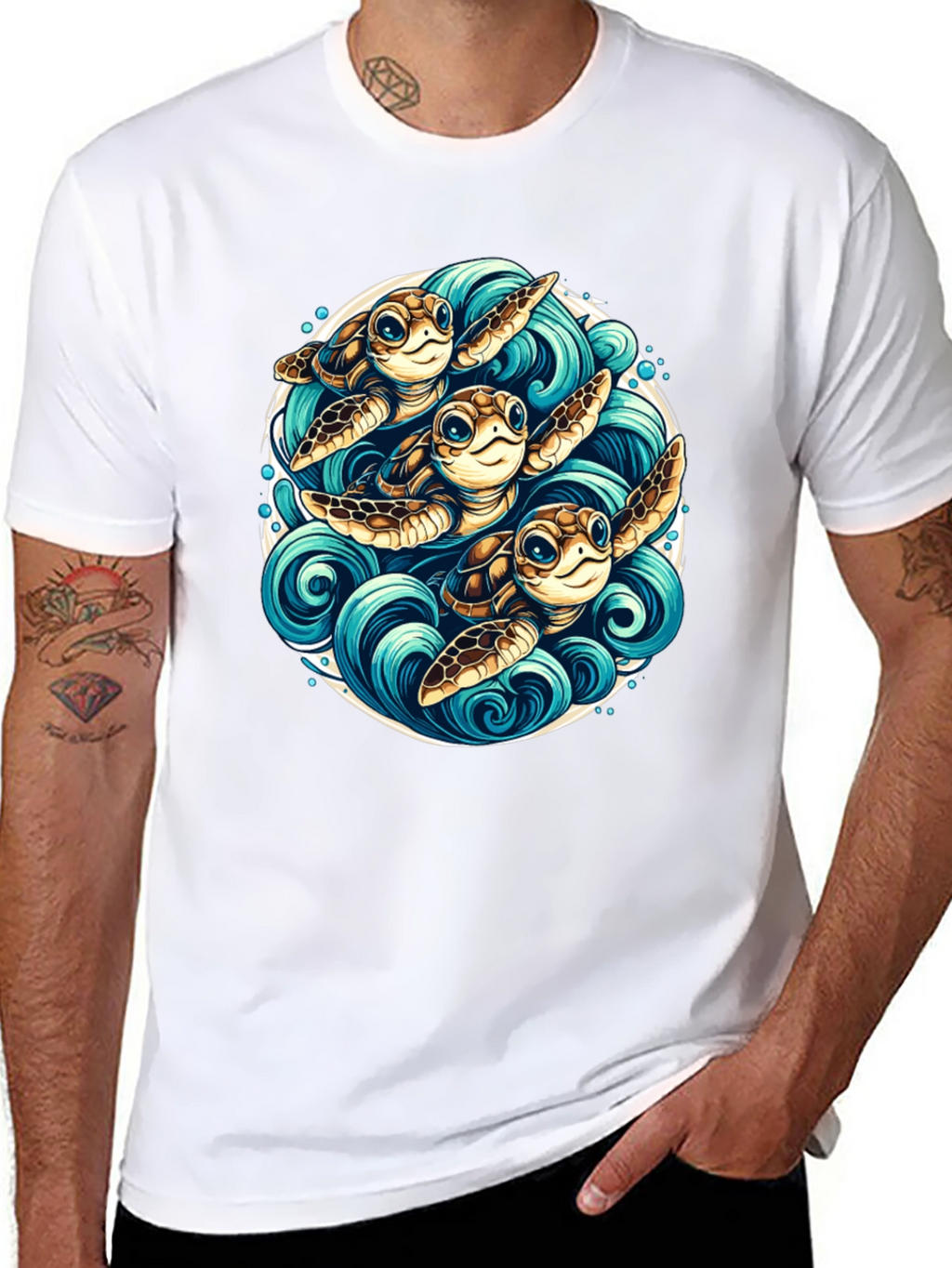 Turtle Trio Graphic Tee - Ocean Lovers Apparel
