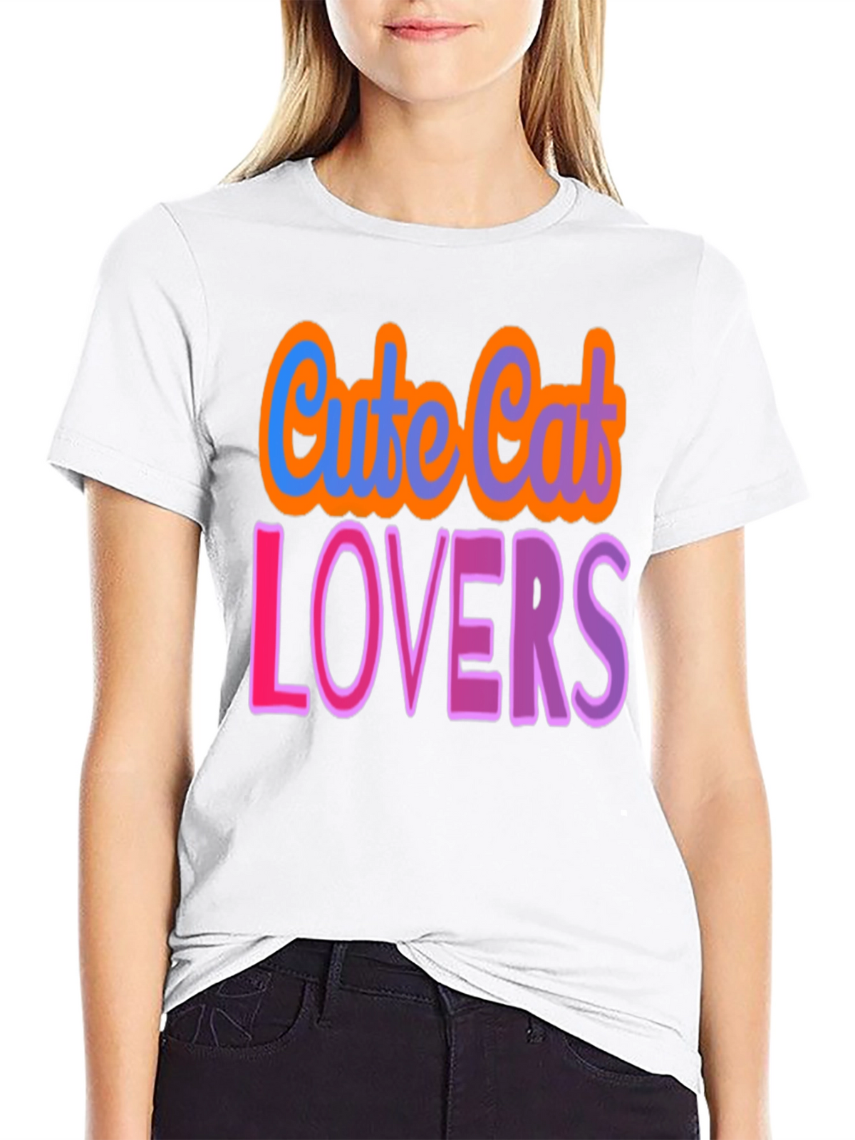 Cute Cat Lovers Graphic T-Shirt