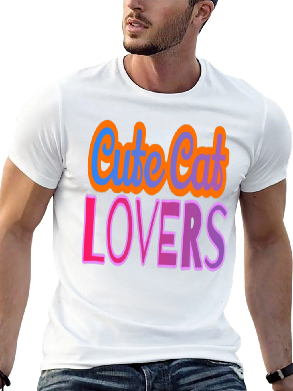 Cute Cat Lovers Graphic T-Shirt