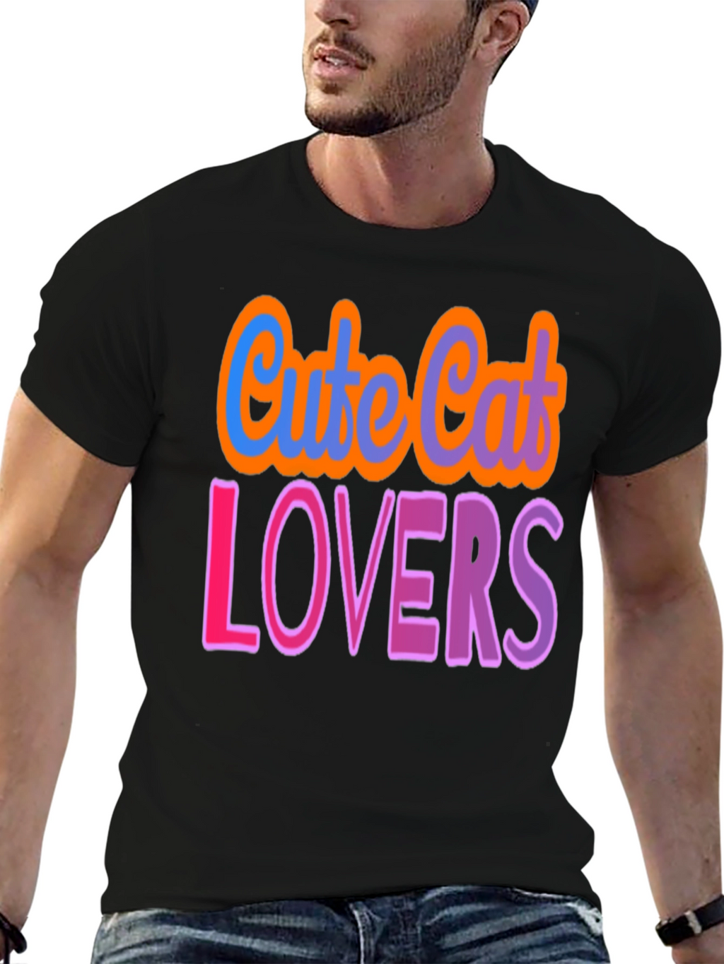 Cute Cat Lovers Graphic T-Shirt