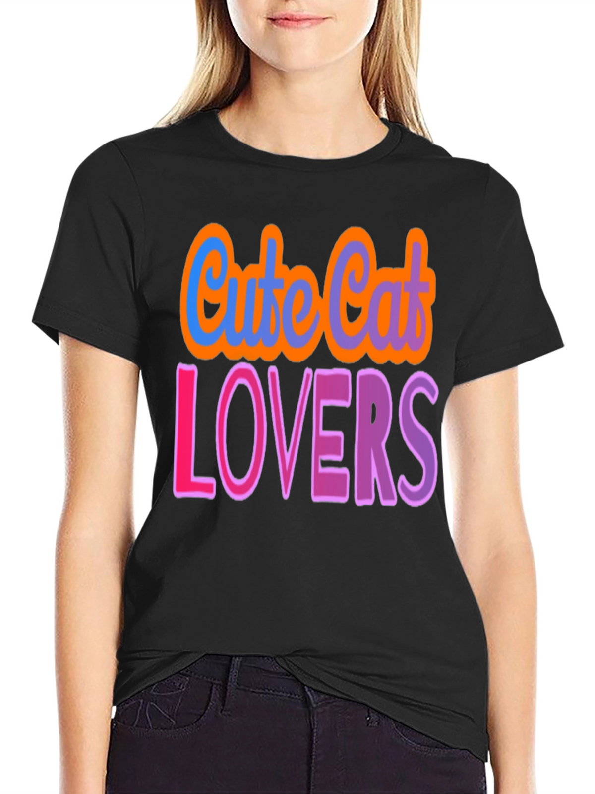 Cute Cat Lovers Graphic T-Shirt