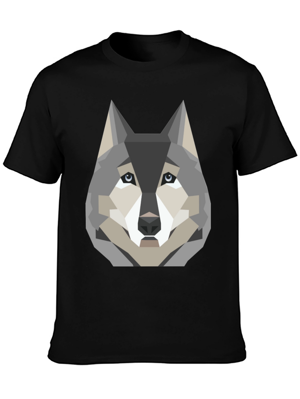 Geometric Wolf Graphic Print T-Shirt