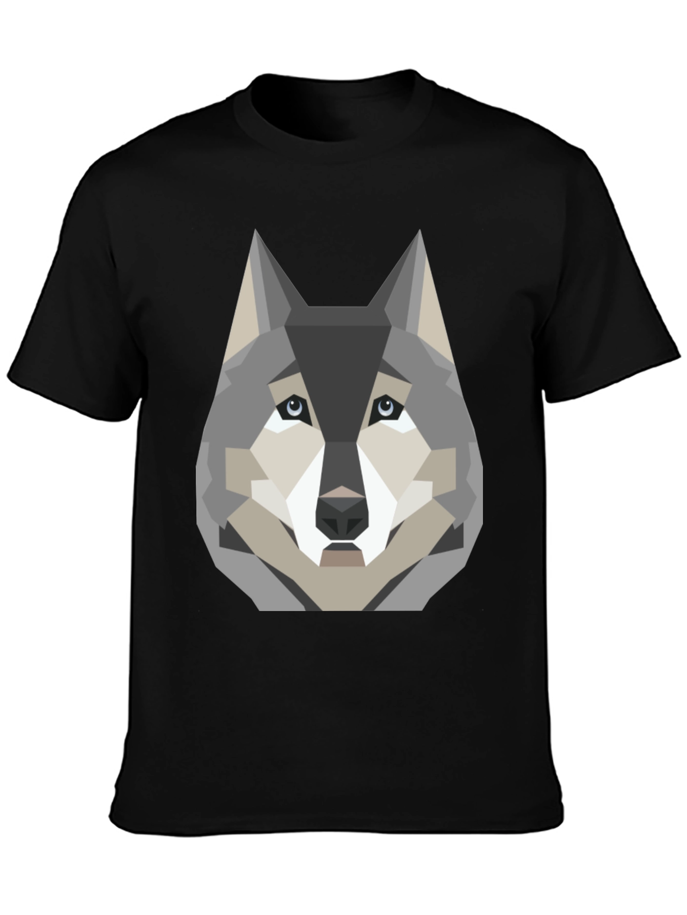 Geometric Wolf Graphic Print T-Shirt