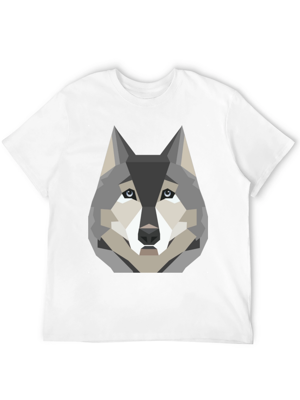 Geometric Wolf Graphic Print T-Shirt