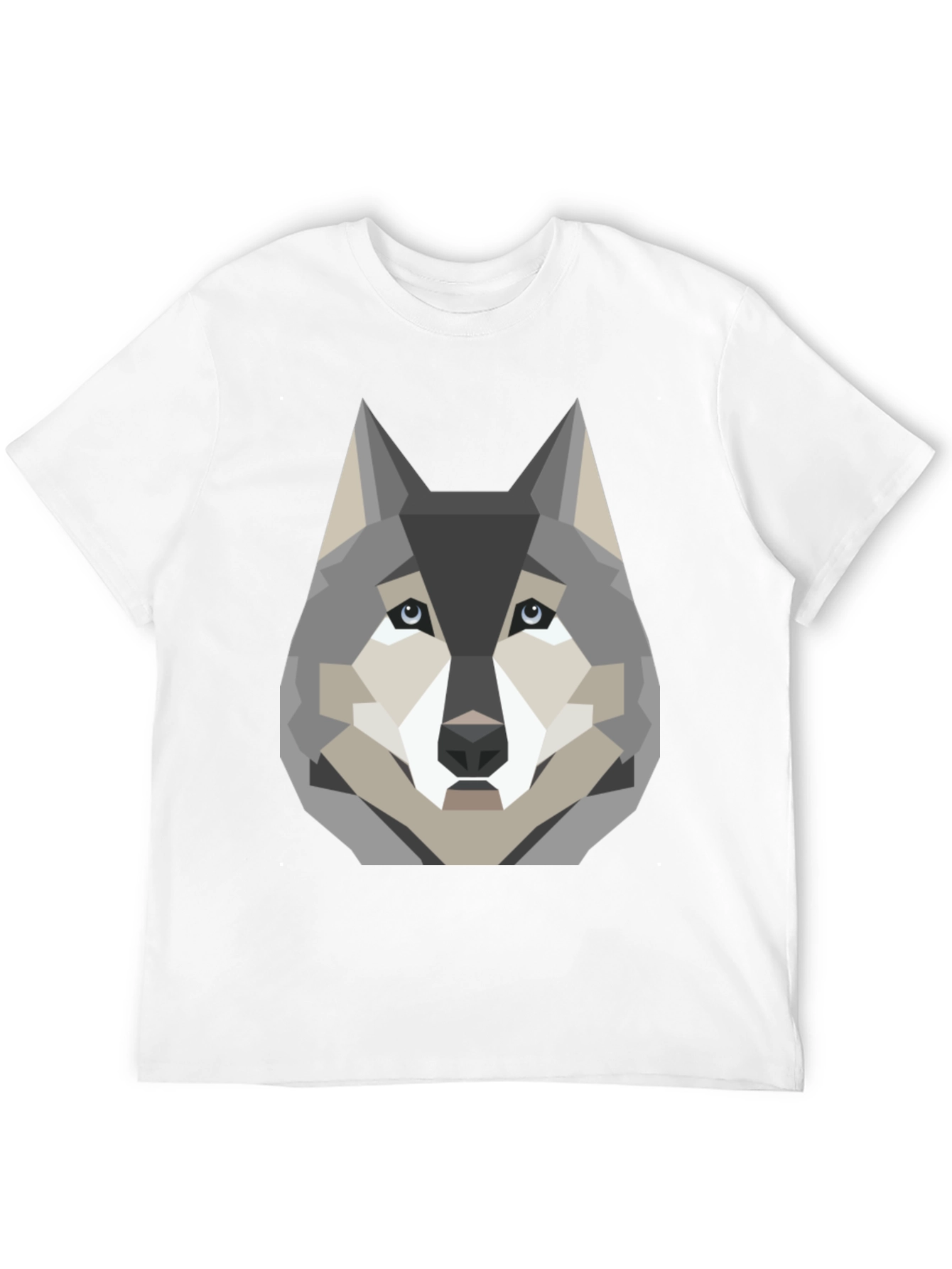 Geometric Wolf Graphic Print T-Shirt