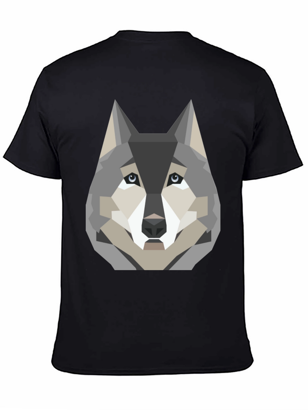 Geometric Wolf Graphic Print T-Shirt