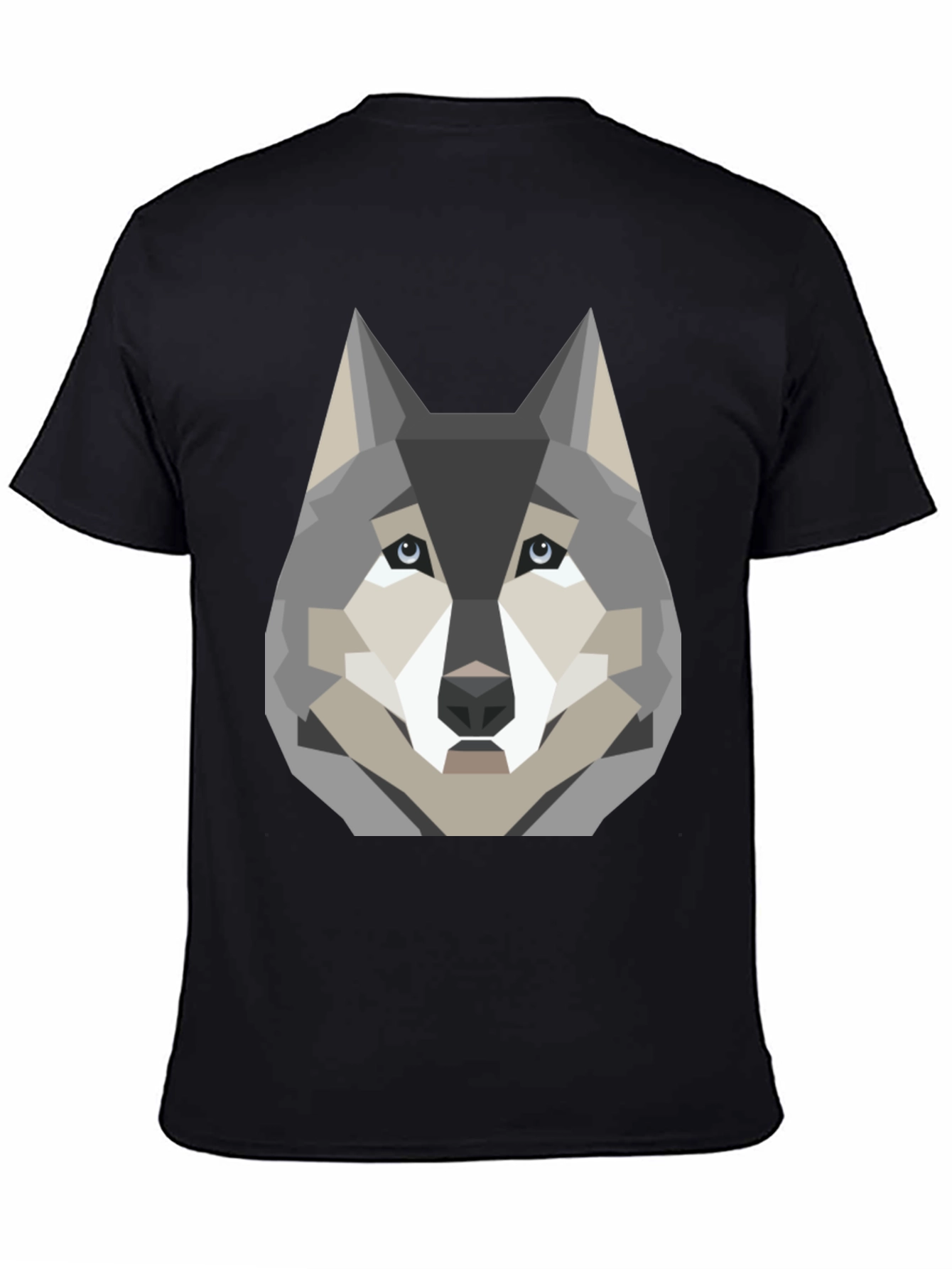 Geometric Wolf Graphic Print T-Shirt