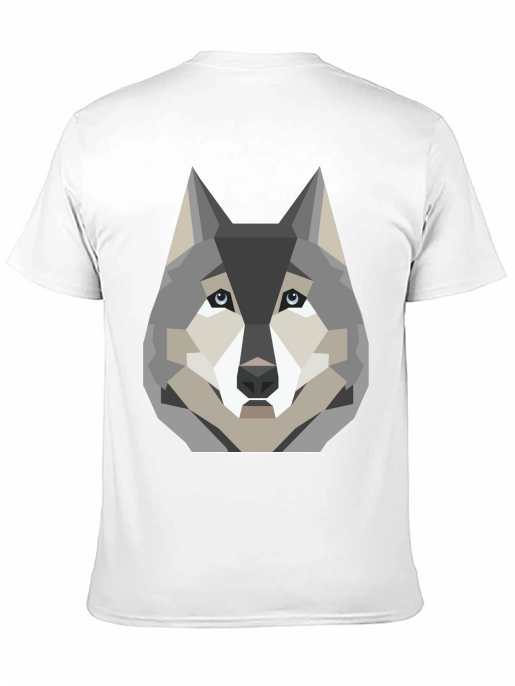 Geometric Wolf Graphic Print T-Shirt