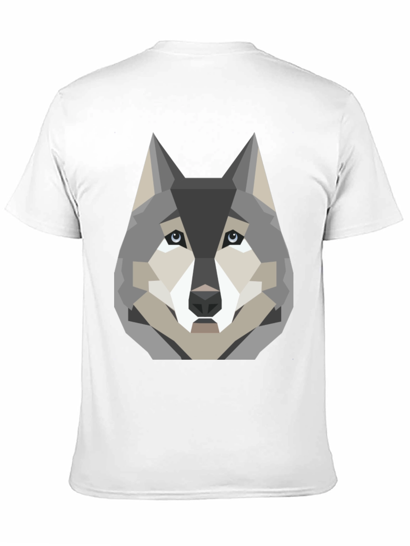 Geometric Wolf Graphic Print T-Shirt
