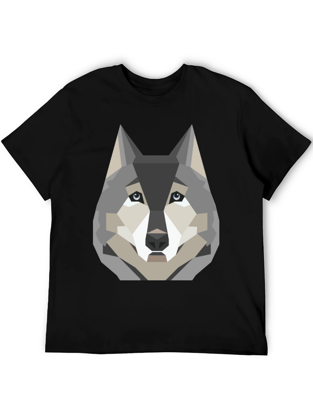 Geometric Wolf Graphic Print T-Shirt