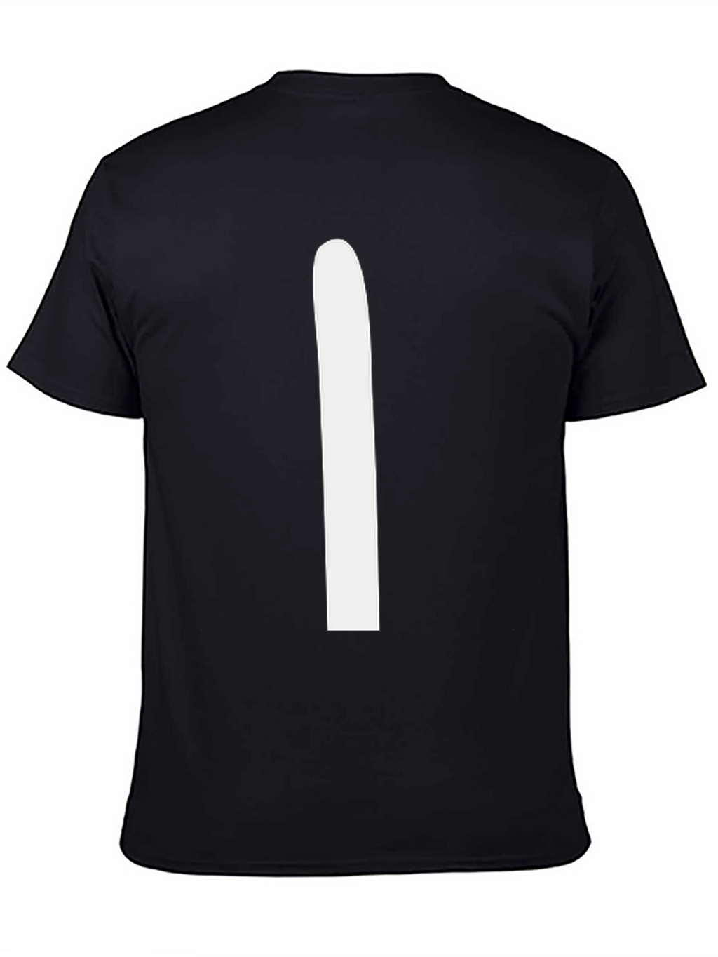 Black T-Shirt with White Stripe