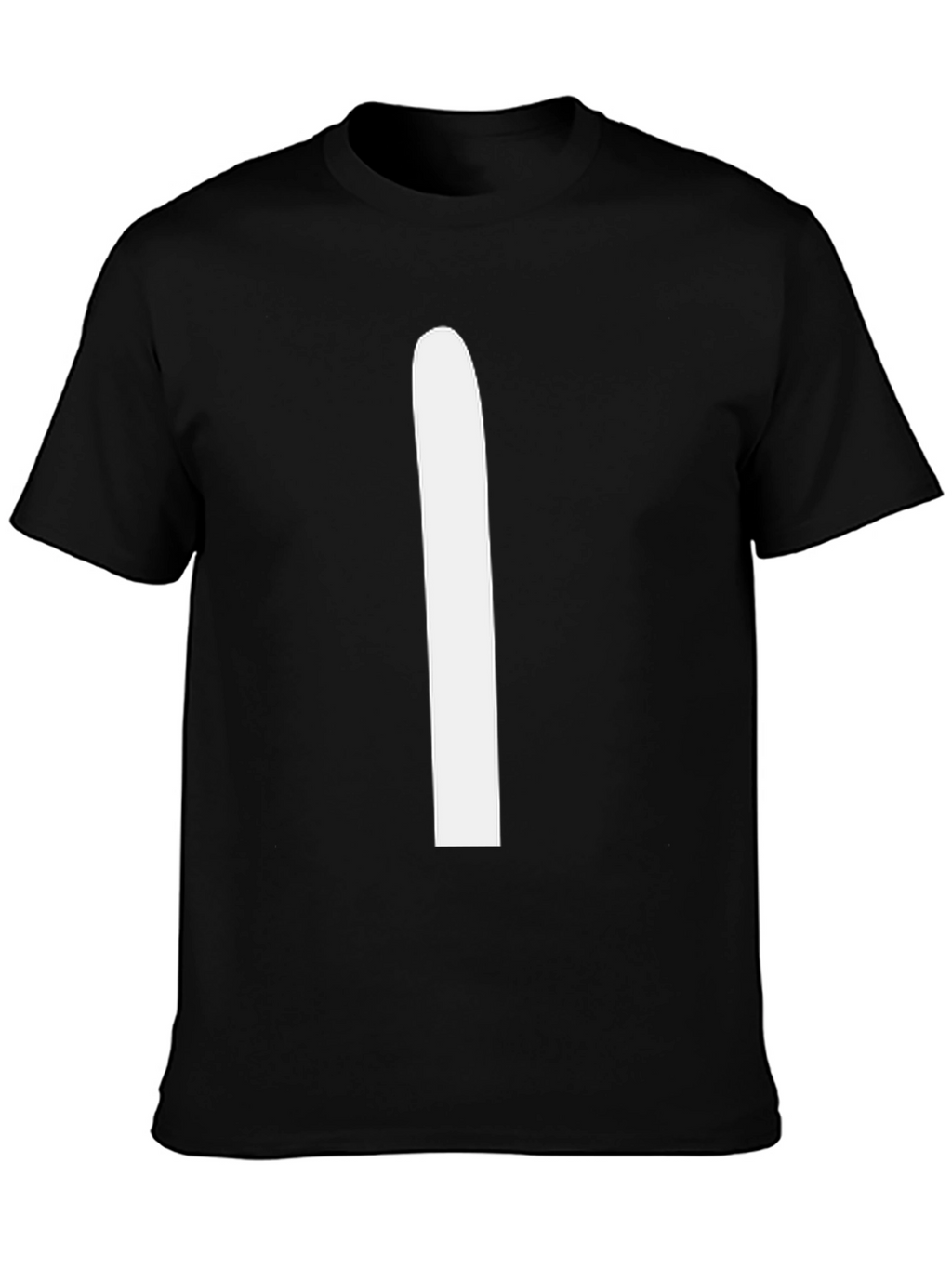 Black T-Shirt with White Stripe
