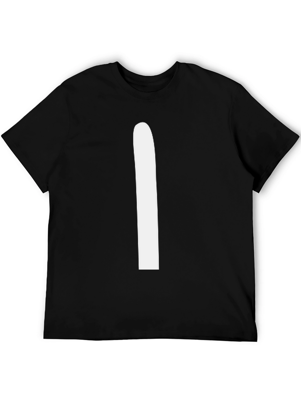 Black T-Shirt with White Stripe