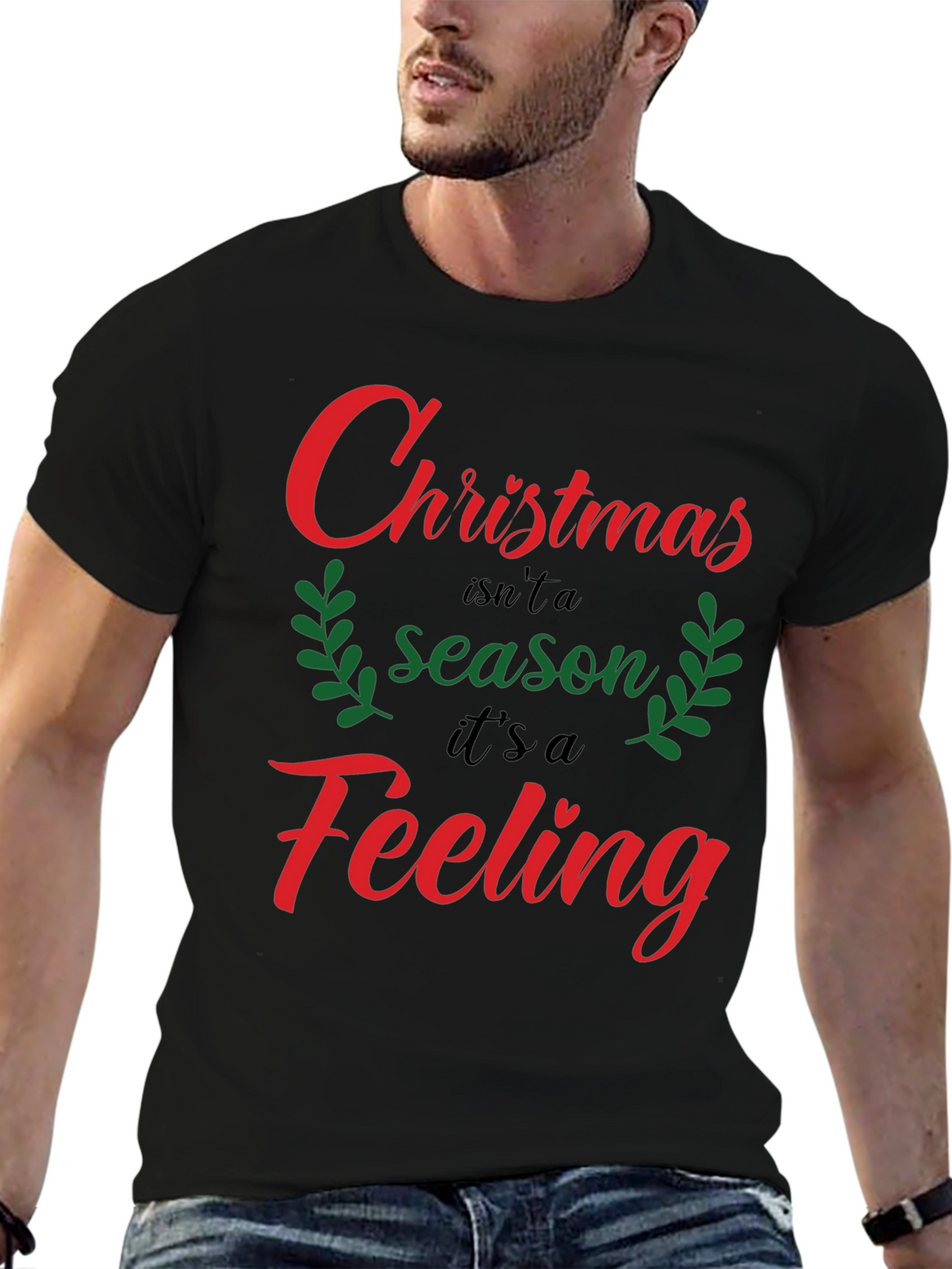 Christmas Feeling Graphic Tee Shirt
