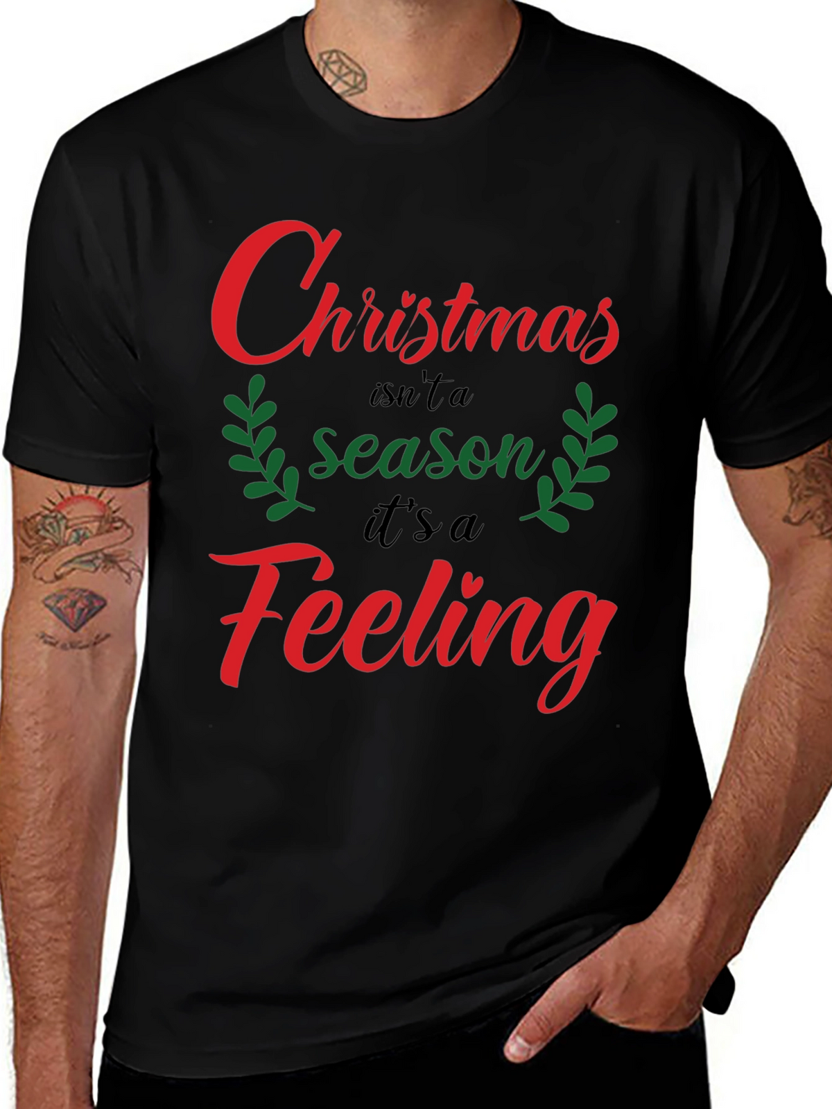 Christmas Feeling Graphic Tee Shirt