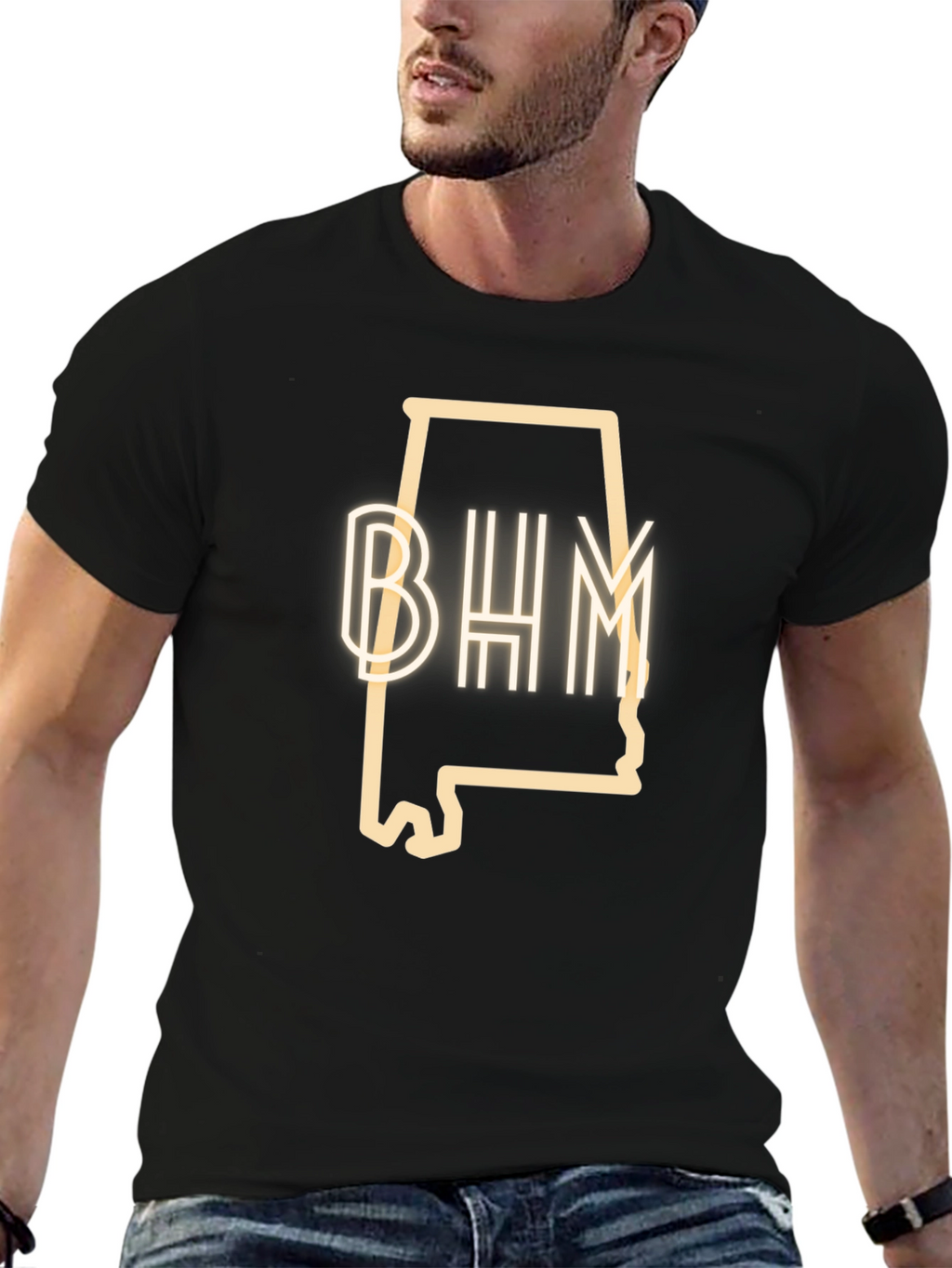 BHM Alabama Outline Graphic Tee