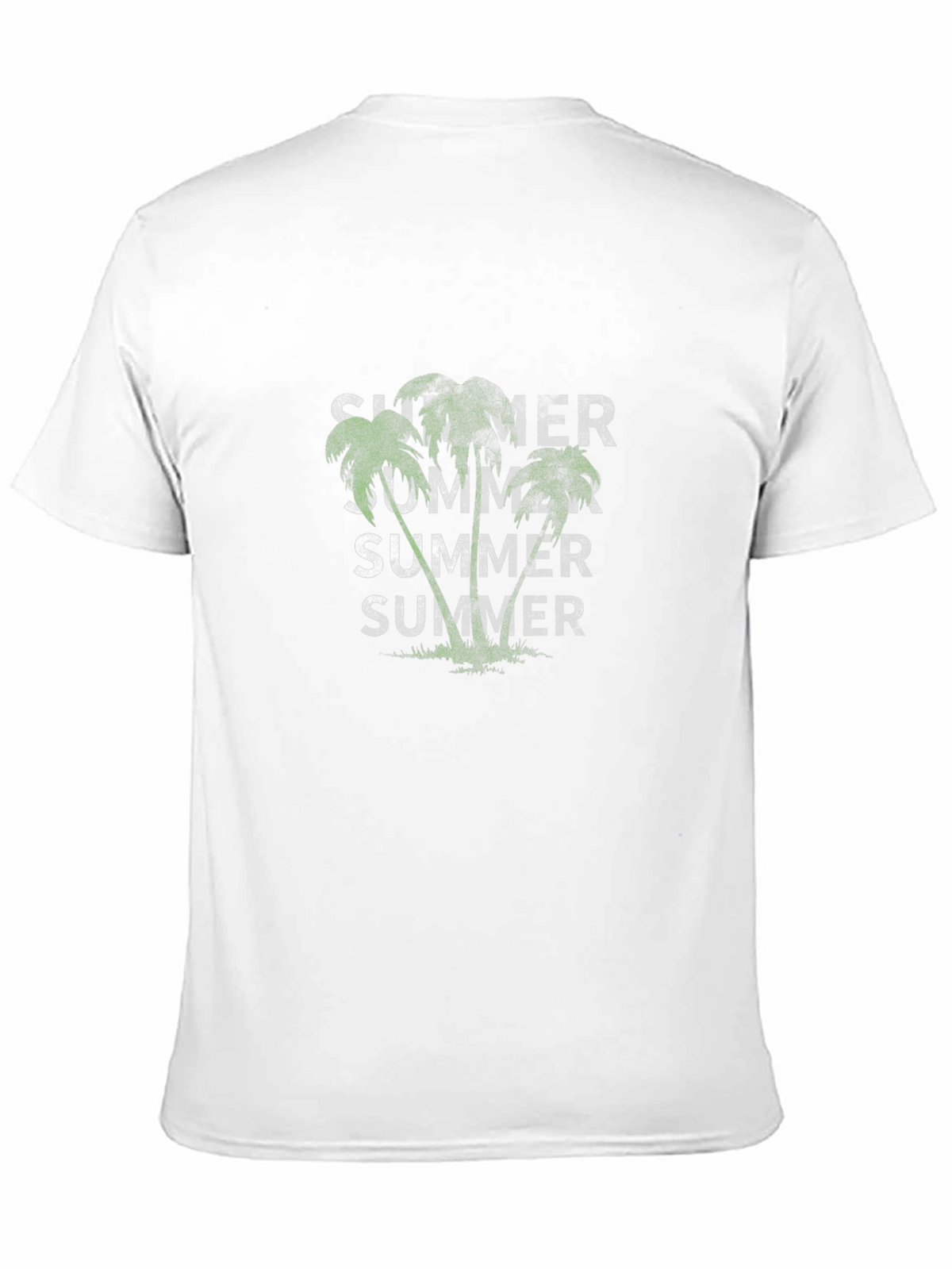 Summer Palms Graphic Tee - Casual Black T-Shirt
