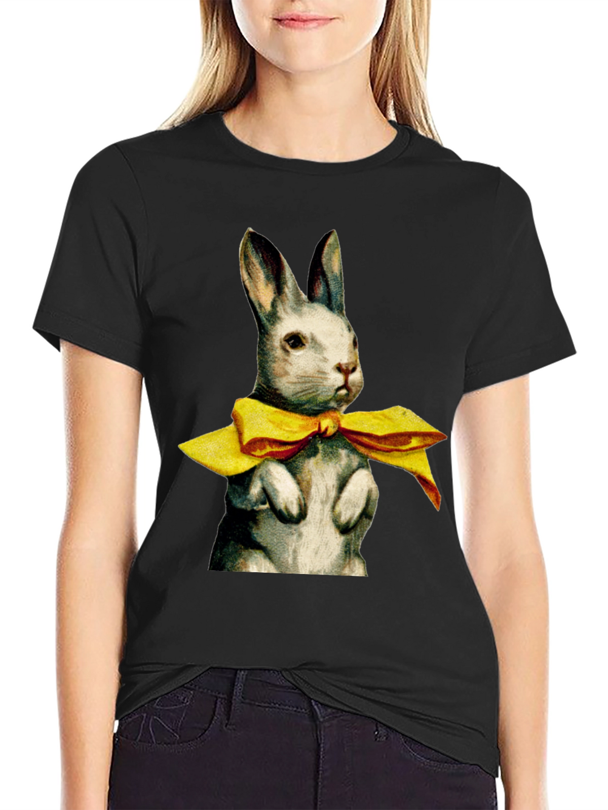 Rabbit with Bow Tie Graphic T-Shirt