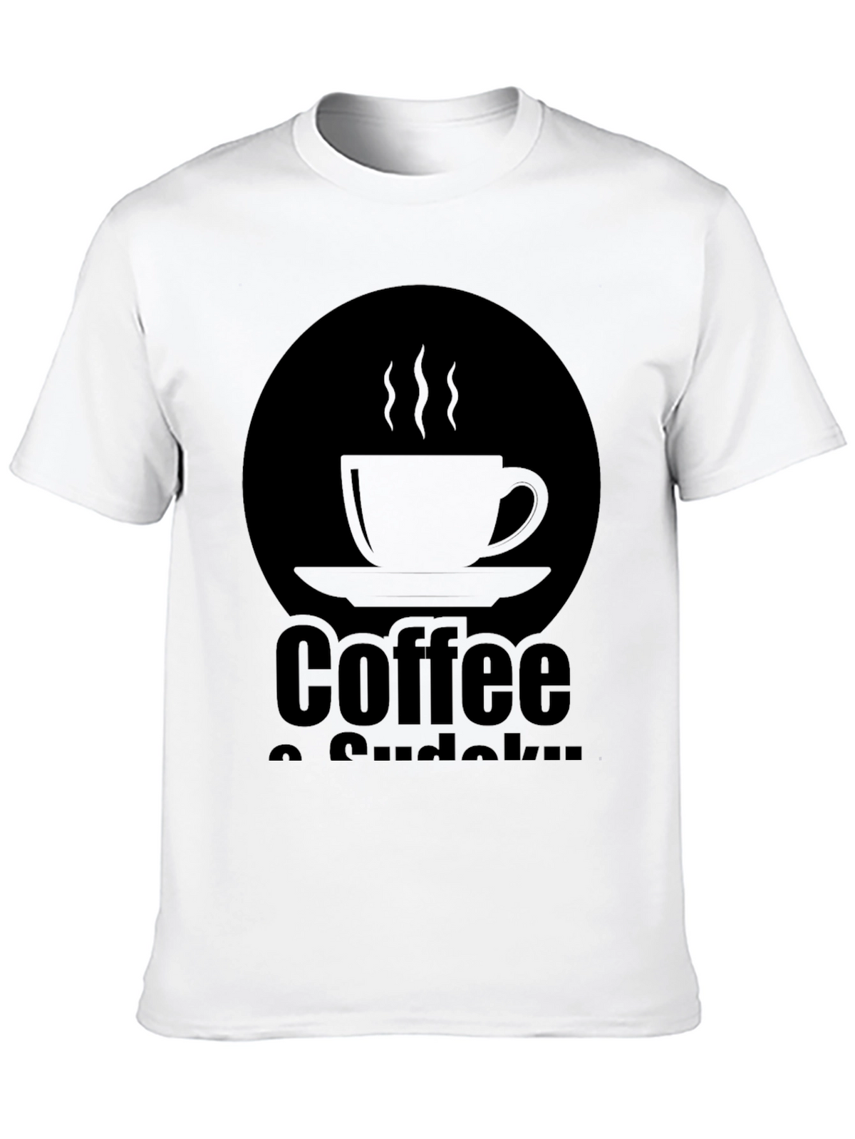 Coffee & Sudoku Black T-Shirt